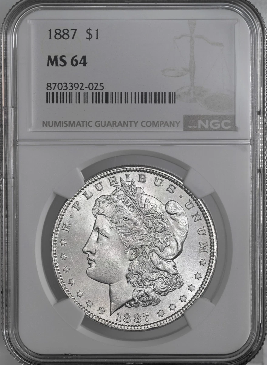 MS 64 Graded 1887 Year Morgan US Dollars (1878-1921) for sale | eBay