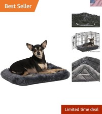 Ultra-Soft XXS Dog  Cat Bed - Machine Washable, Bolster Design for Crates