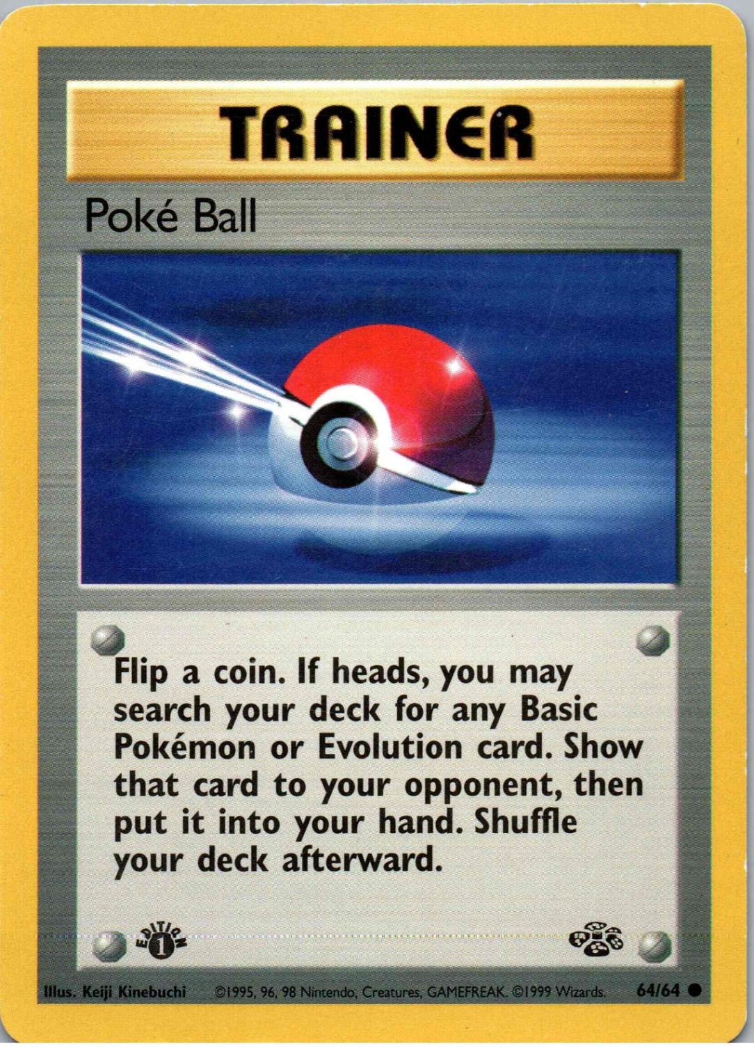 Poke Ball - Common - Jungle - 64/64 - MP - 1st Edition