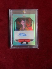 Star Wars Finest 2023 Topps Auto Nazneen Contractor Synara San 017/199 Aqua VFN