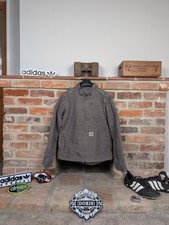 Image of Carhartt Full Swing Chore Workwear Jacket Coat Grey Size Small Men's New