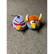 Angry Birds Space Lazer  Space Lightning Plush Lot of 2 6 inch Stuffed Birds