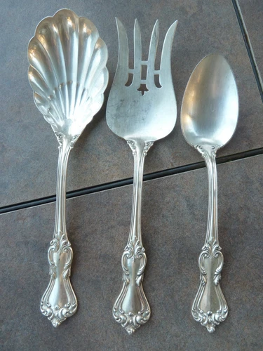 Reed & Barton All Sterling MARLBOROUGH Salad Serving Set + Serving Spoon 284 gr
