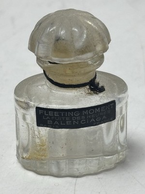 Vtg Balenciaga Fleeting Moment Mini Glass Perfume Bottle 1949 Made In France