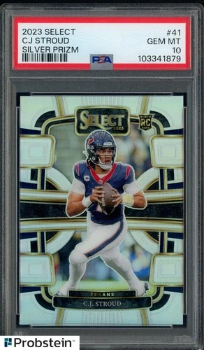 2023 Panini Select Silver Prizm #41 CJ Stroud Texans RC Rookie PSA 10 GEM MINT
