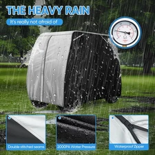 NEVERLAND Waterproof Golf Cart Cover 2 Passengers 420D for EZGO Club Car Yamaha