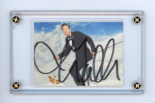 Jimmy Fallon Autographed Trading Card Sized Signed Cut ACOA