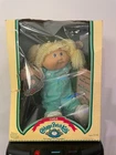Vintage 1984 Cabbage Patch Kid Doll NRFB Blonde Blue Eyes Overalls Birth Cert