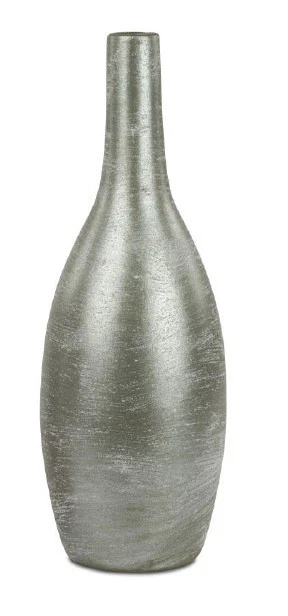 Flaschenvase Grün glänzend 40cm aus Keramik mit seidenmatter Glasur 7 54 76 9