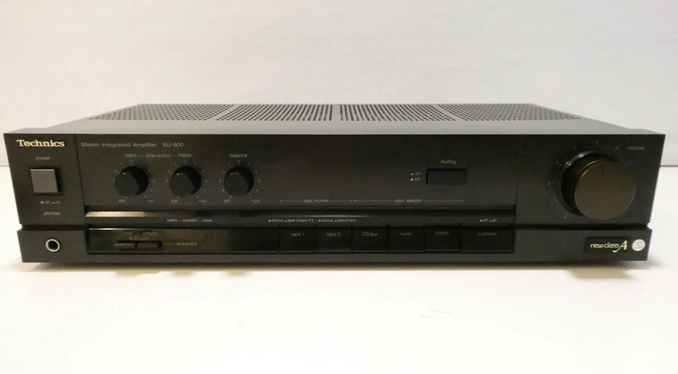 AMPLIFICADOR ESTÉREO TECHNICS SU-800 ENTRADA DE FONO 50 VATIOS P/C AÑOS 80 REPARADO EN MUY BUENA CONDICIÓN Foto 3 de 4