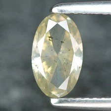 1.01 Ct Rare! 100% Natural No Treated I-1 Fair Oval Fancy Grayish Yellow Diamond