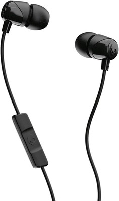 Skullcandy Jib Wired Earbuds, 3.5mm AUX Noise Isolating In-Ear Headphones, Black