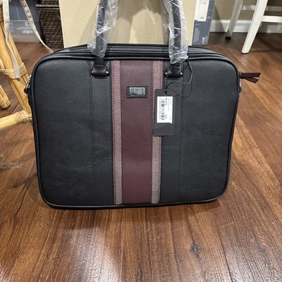 TED BAKER Briefcase Black Leather New
