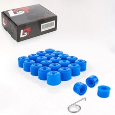 20x Abdeckkappen Radschraubenkappen Set blau 17 mm für AUDI 80 90 100 A4 A6
