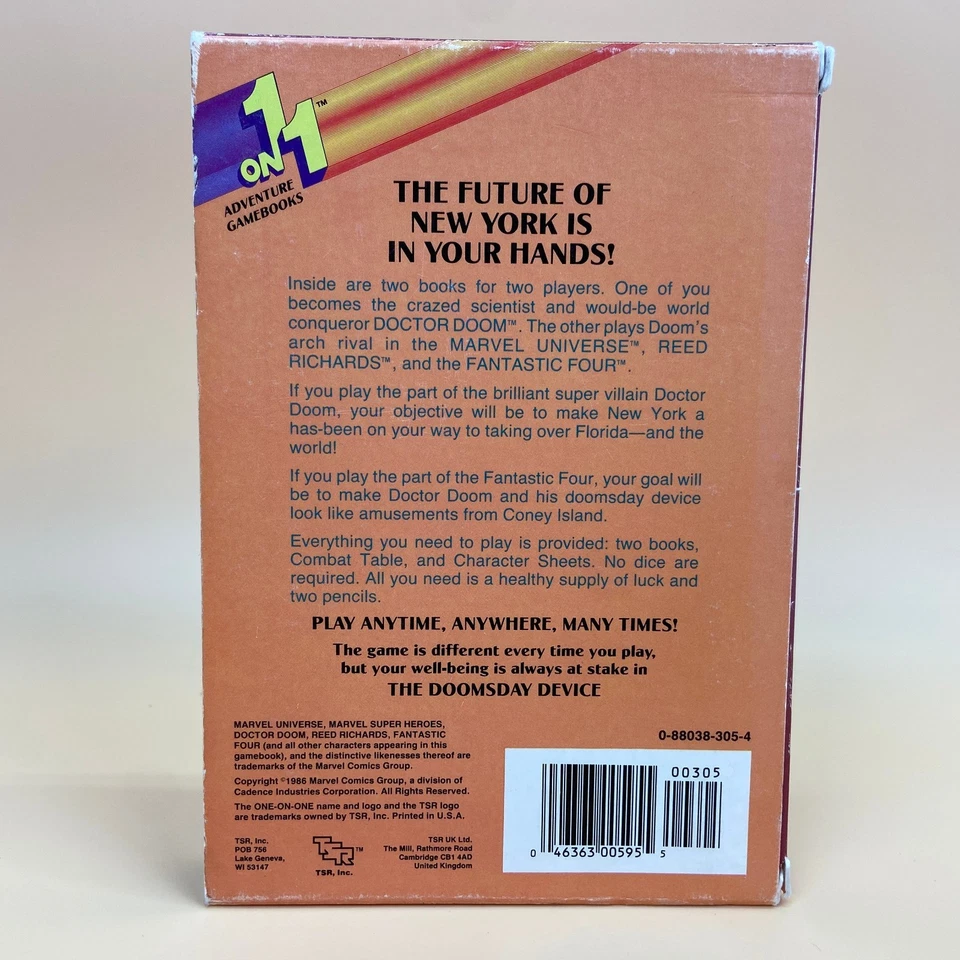 TSR Marvel Super Heroes 1 On 1 The Doomsday Device Fantastic Four Game Doom - Image 3 of 4