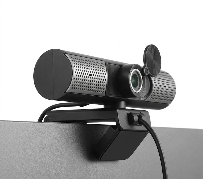 Webcam HD 1080P, USB-C/USB-A, w/Built-in Speakers & Mic, PC Laptop Streaming