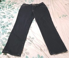 LEE RIDERS WOMENS Dark Blue Denim Jeans Size 16 M