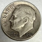 1956-D Roosevelt Dime - Circulated Condition - 90% Silver - US Coin - 2968