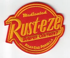 Rust-eze bumper Medicated Ointment Embroidered 3x3in Iron / Sew-On Patch