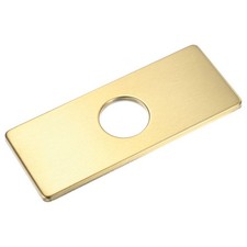 Faucet Deck Plate, 6" Square 304 Stainless Steel Brushed Gold 
