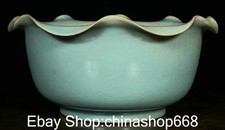 7.4" Old Chinese Ru Kiln Porcelain Dynasty Palace Lace Bowl Bowls