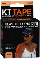 KT Tape Kinesiology Therapeutic Tape Elastic Sports Tape Precut Strips Beige 20