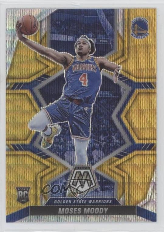 2021-22 Panini Mosaic Rookies Gold Wave Prizm Moses Moody #211 Rookie RC 13hf