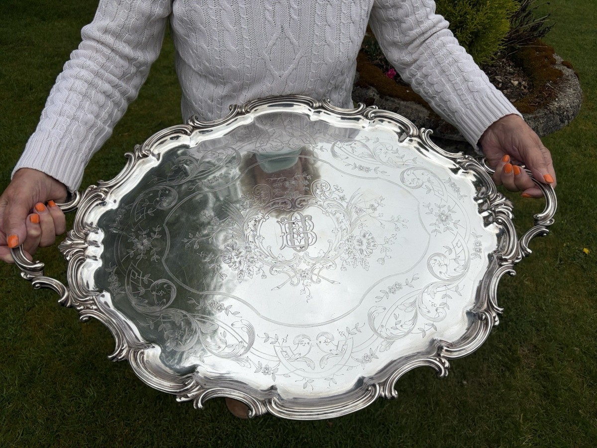Superb Christofle Silver Plated Twin Handled Tray 30