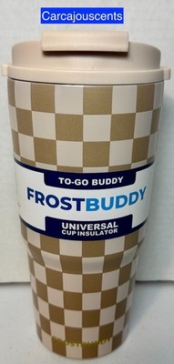 Frostbuddy Frost Buddy To-Go Buddy CHAMPAGNE CHECKERED Pattern New