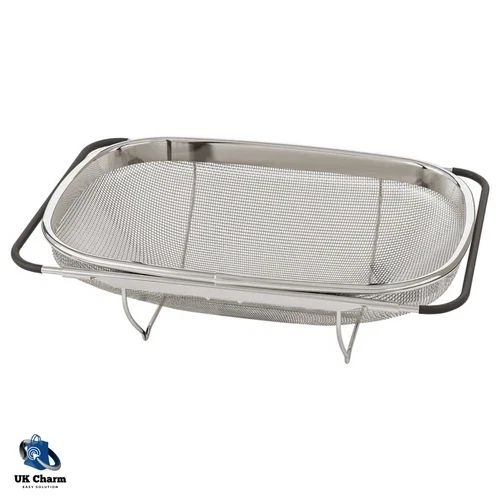 IKEA IDEALISK Extendable Colander Stainless Steel Kitchen Sieve 34x23cm