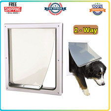 Pet Products 2-Way Locking Dog Door, Medium to X-Large Dogs, White
