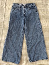 Universal Thread Mid-Rise Super Wide Leg Women's Jeans Blue Denim Pockets