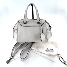 Coach Ace Satchel Glove tanned Leather  37212 Chalk Ivory - Classy, date night