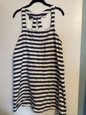 BDG Urban Outfitters Blue And White Stripe Dress Size Medium