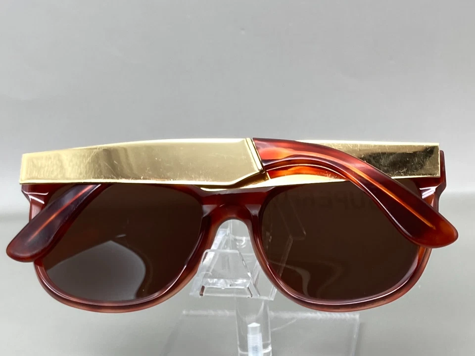 Gafas de sol RetroSuperFuture Italia planas 378/3T Habana doradas marrones cuadradas 55-18-145 Foto 3 de 4