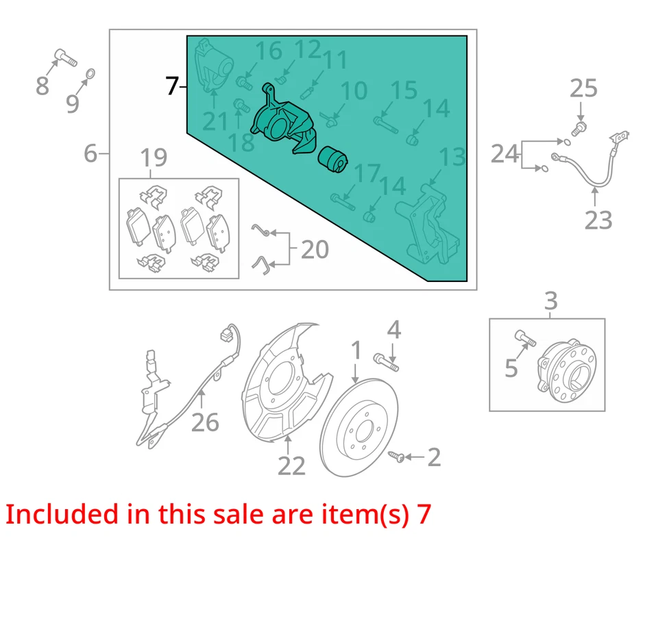 Pinza de freno derecha pasajero delantero Kia Telluride 2020-2022 YYKQT Foto 3 de 4