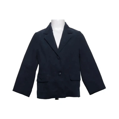 Zara, blazer, taille : 120, bleu, coton, monochrome, fille #L3n - Photo 1/4