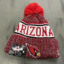 Arizona Cardinals Removable Pom Knit Beanie Football NFL Red Cap New Era