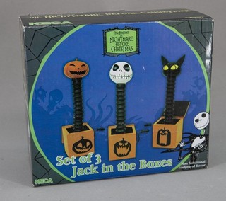 Nightmare Before Christmas Jack in the Box Decorative Set of 3 NECA Disney