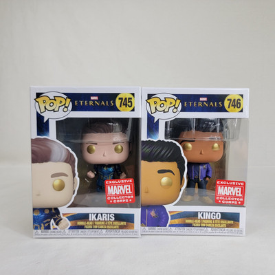 Ikaris Funko Pop #745 & Kingo Funko Pop #746 Eternals Collector Corps Exclusive
