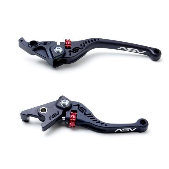 ASV C5 Black SHORTY Brake + Clutch Levers Kit Suzuki GSXR750 GSXR750