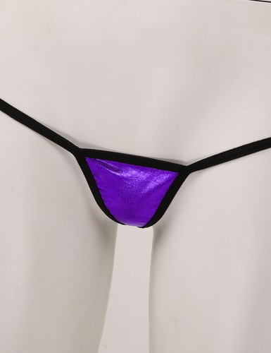 Damen Micro Bikini Set Glänzend BH Oberteil Mini G-String Badeanzug Tanga Dessous - Bild 9 von 131