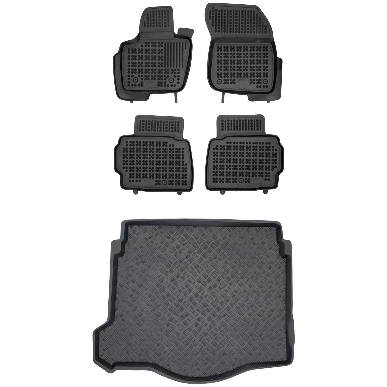 Tapis de coffre PE et tapis de sol noirs pour Ford Mondeo MK