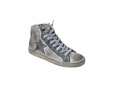 Zapatillas altas de cuero para hombre Via Condotti estrella hielo matizado hechas en ella