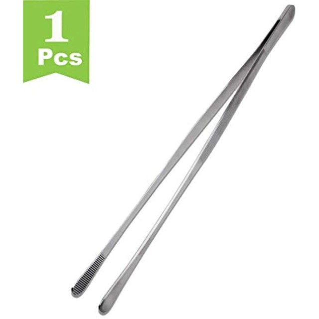 12Inch Tweezer Cooking Tongs, ExtraLong Stainless Steel Tweezers