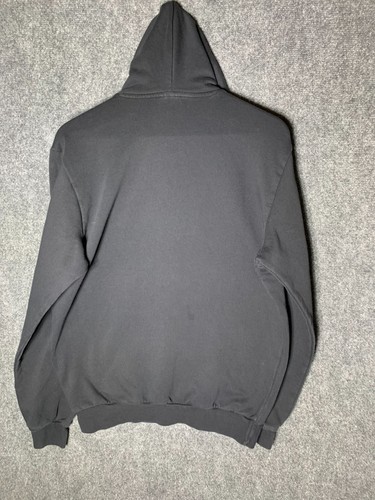 Adidas Manchester United Pullover Hoodie Black Men's Medium Soccer Pockets - Imagen 4 de 15