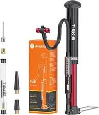 Bike Pump with Gauge, High Pressure Bicycle Pump High Volume Portable Hand Air.