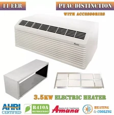 Amana PTAC Air Conditioner 12000 BTU Cooling with 3.5KW Electric Heater 208/230V