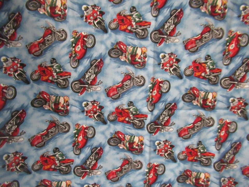 Tela Freedom of London, England MOTOS DE VELOCIDAD 100% tela algodón 25"X43" Foto 3 de 4