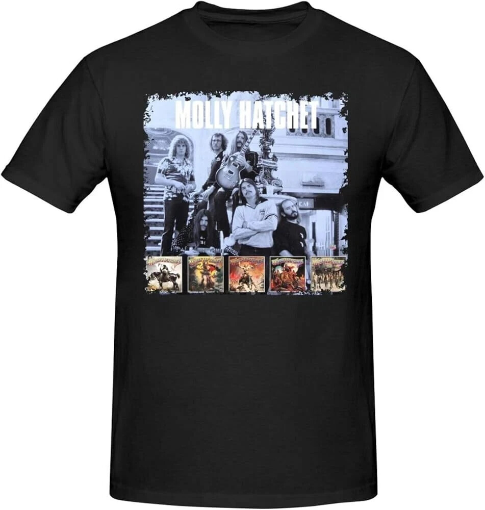 Molly Hatchet Band T-Shirt Cotton Unisex Tee Vintage Collage Design All Sizes Available